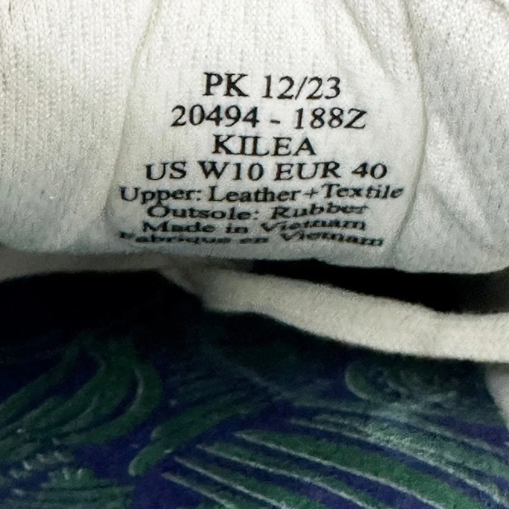 OLUKAI Kilea Leather‎ Sneakers • Women's 10 • off white, green